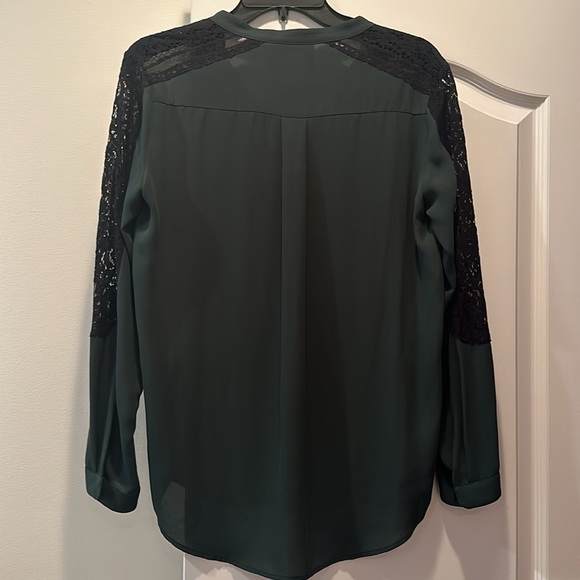 the kooples top fcc1279 size XS dark green with black lace - Picture 6 of 9
